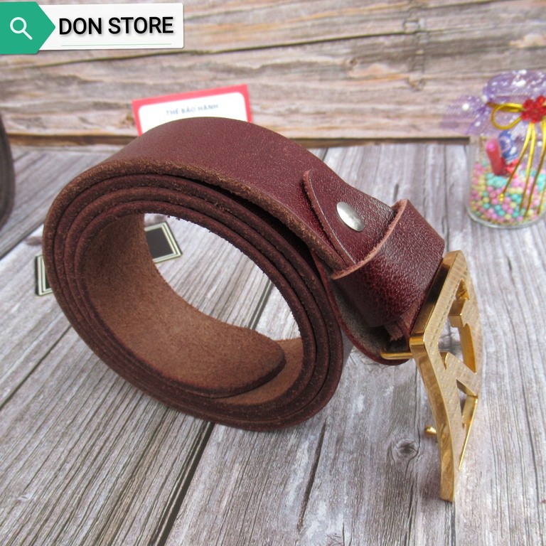 Thắt Lưng Nam Cao Cấp Mặt Khóa Siêu Bền Đẹp Dây Da Bò Một Lớp Loại 1 ( BH 12 THÁNG)