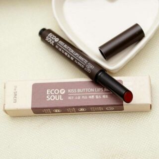 Son bút bấm The Saem Eco Soul Kiss Button Lips 5