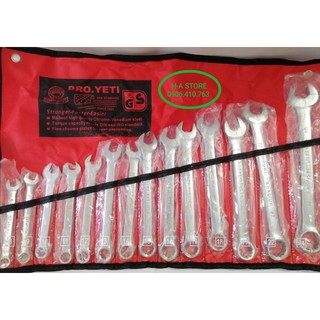 Bộ cờ lê yeti / vòng miệng chi tiết từ 8mm-24mm / 10mm-32mm