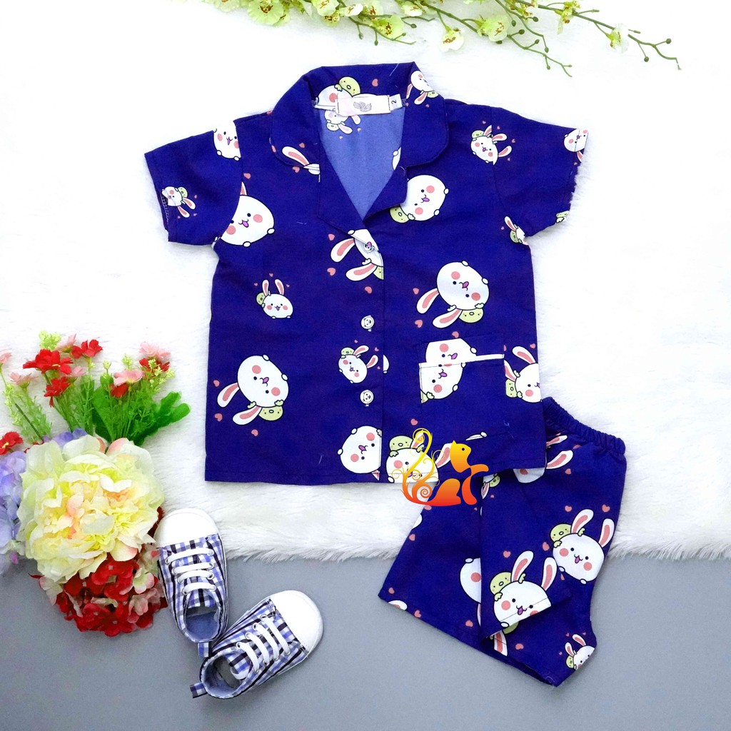 Đồ Mặc Nhà Pijama Kate Thái - &quot;Thỏ tròn&quot; - Cho Bé 8 - 38kg.