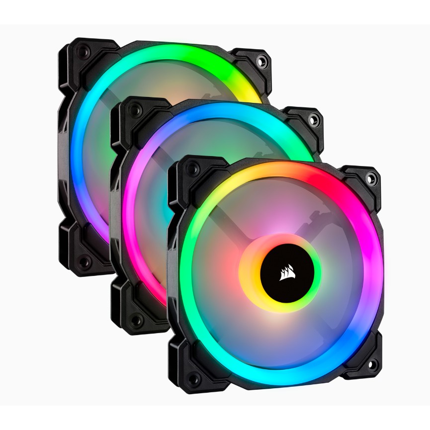 Bộ 3 quạt máy tính 120mm Corsair LL120 RGB kèm Node PRO