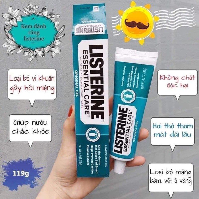 Kem đánh răng Listerine Essential Care Toothpaste 119g