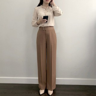 Quần ống suông cài trước -CoMBO