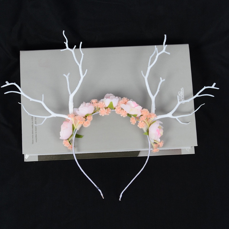 Băng Đô Cài Tóc Hình Nhánh Hoa / Tuần Lộc / Cành Cây / Vương Miện Giáng Sinh Dễ Thương