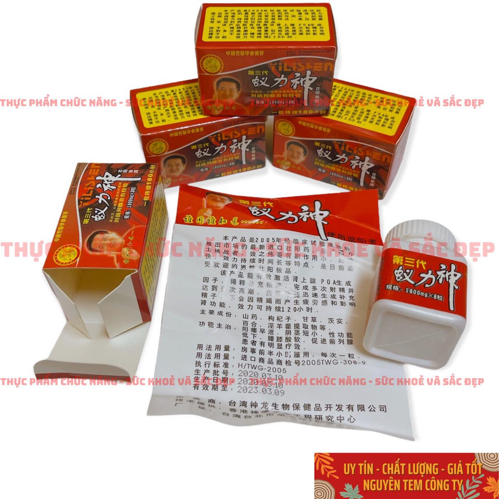 Combo sỉ 4 Hộp Nghị Lực Thần Yi Li Shen - Hộp gồm 8 viên uống Tăng Cường Cấp Tốc