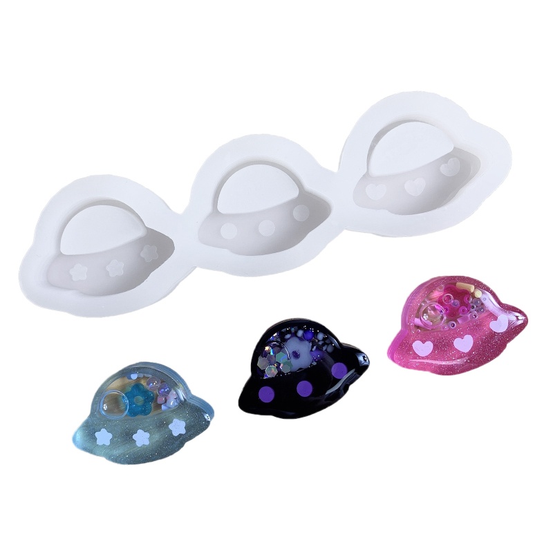 Khuôn Silicone Làm Móc Khóa / Trang Sức Thủ Công Hình Tàu Không Gian