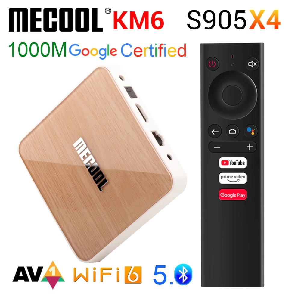 [Mã SKAMSALE03 giảm 10% đơn 200k] Android TV Box Mecool KM6 - Amlogic S905X4, AndroidTV 10 CE WIFI6