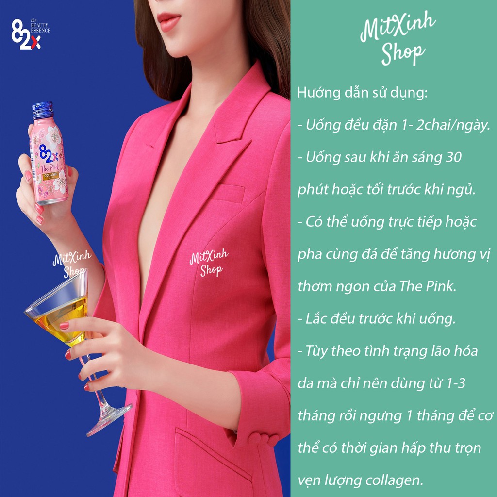 [Chính Hãng] Nước Uống Đẹp Da Mà Giữ Dáng 82X The Pink Collagen - Nguyên Hộp 10 lọ | BigBuy360 - bigbuy360.vn