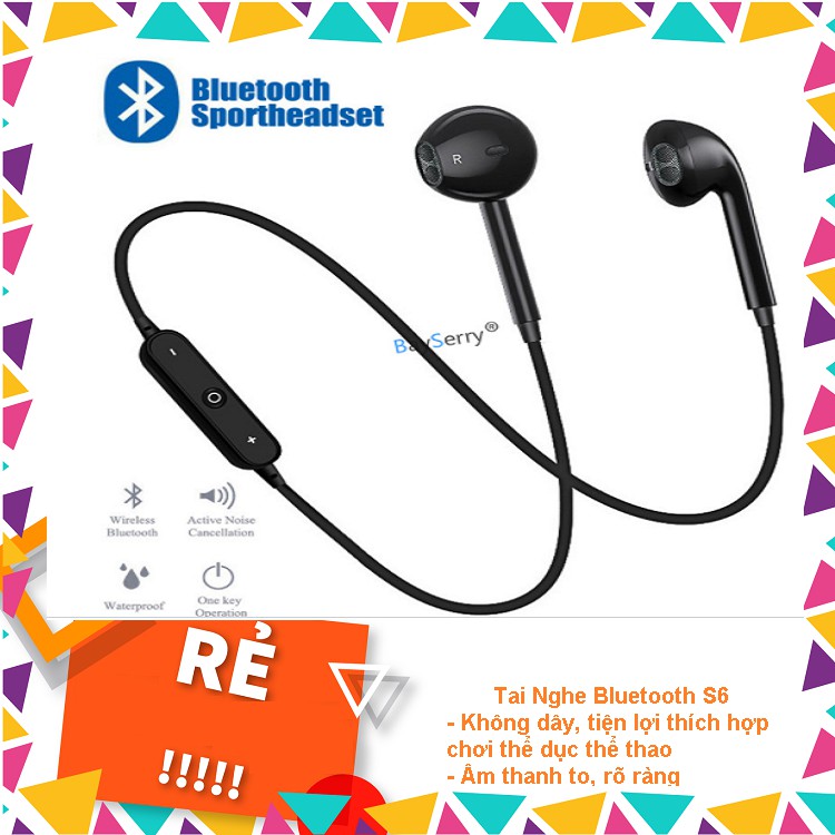 Tai Nghe Bluetooth Thể Thao S6 Sports Headset Có Míc Đàm Thoại