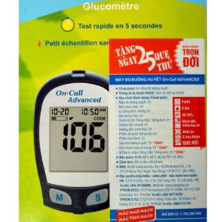 [ BH TRỌN ĐỜI ] MÁY ĐO ĐƯỜNG HUYẾT ON-CALL ADVANCED