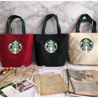 Túi Vải Họa Tiết Starbucks 🌻 Túi Denim Canvas Nữ Thời Trang