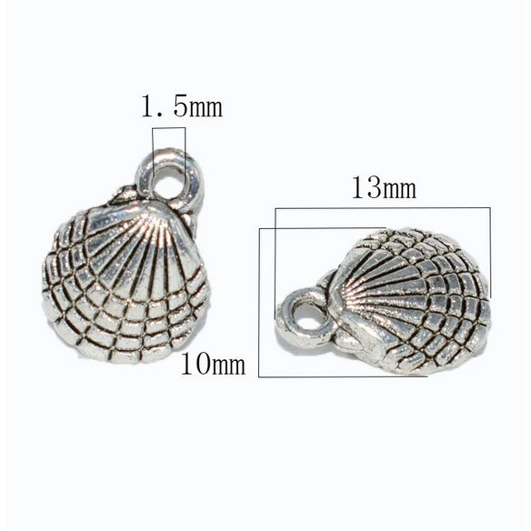 Set 20 mặt dây chuyền hình vỏ sò 13x10mm