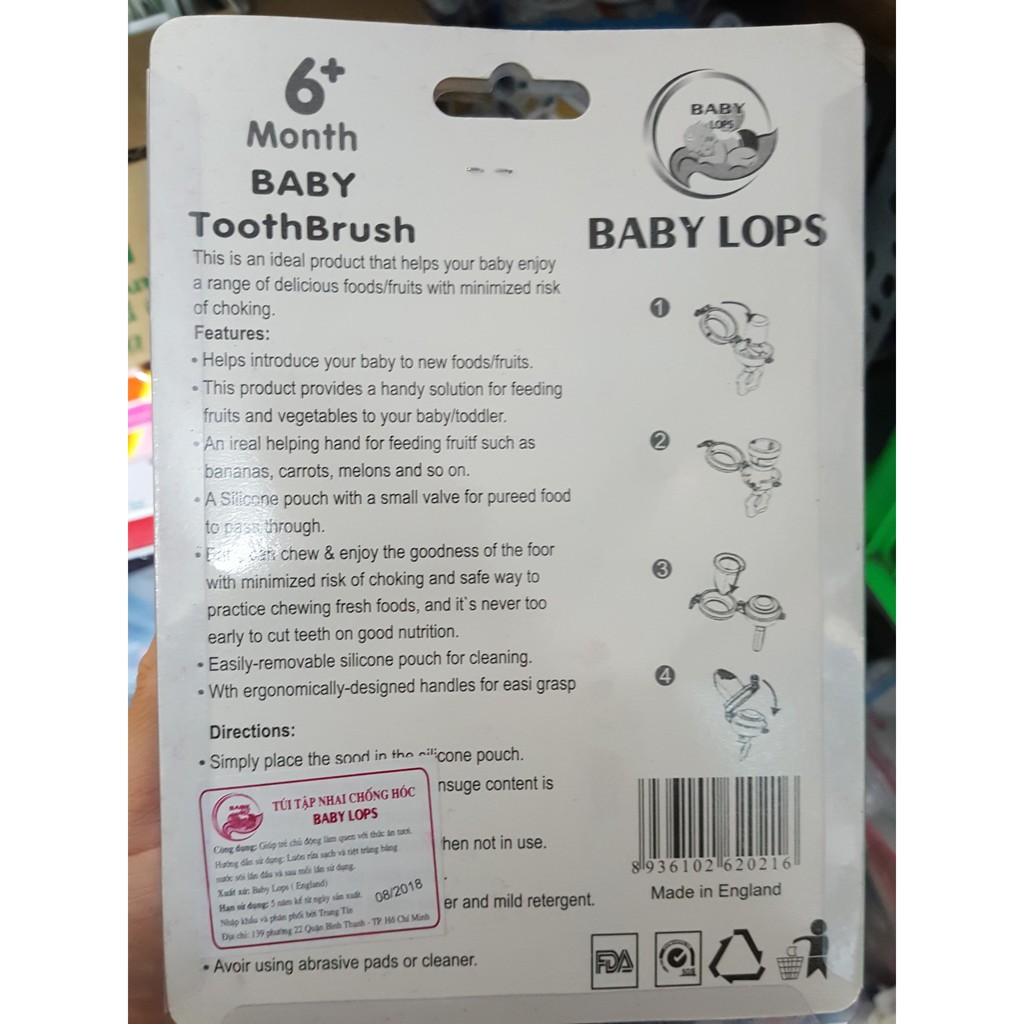 Túi nhai ăn dặm Babylops / Núm nhai ăn dặm Cho bé