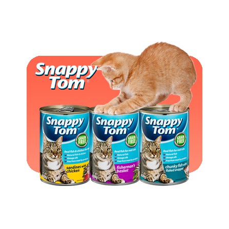 Pate mèo trưởng thành Snappy Tom 400gr (mèo dị ứng vẫn ăn được)