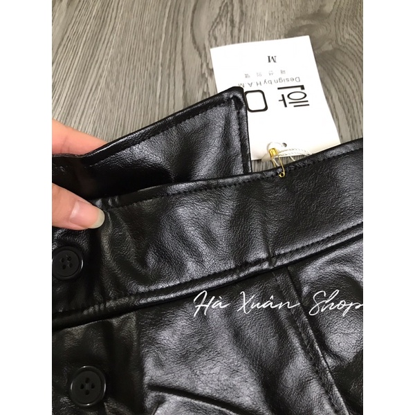 Quần Da Giả Váy Vạt Chéo 3 Cúc ❤️GIẢM 30%❤️Quần Giả Váy Da | BigBuy360 - bigbuy360.vn