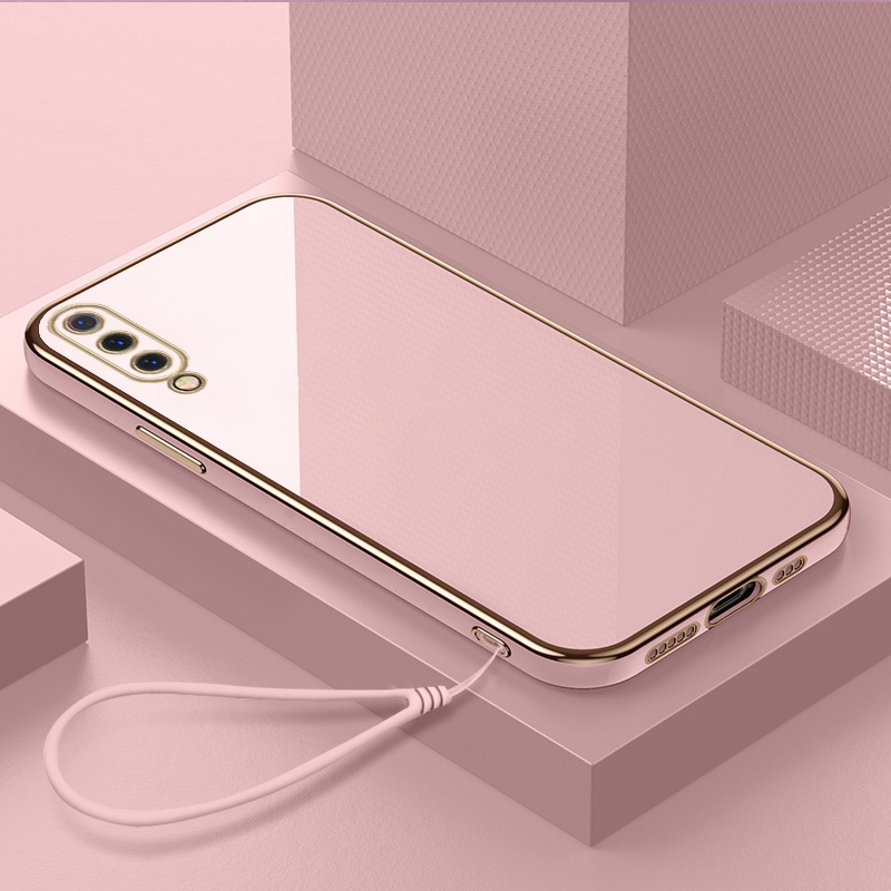 Ốp Điện Thoại TPU Mềm Mạ Màu Macaron Có Dây Đeo Cho Xiaomi Mi 9 / Mi 9T / Mi 9T Pro / Mi 8