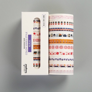 Cuộn băng dán Washi trang trí sổ DIY