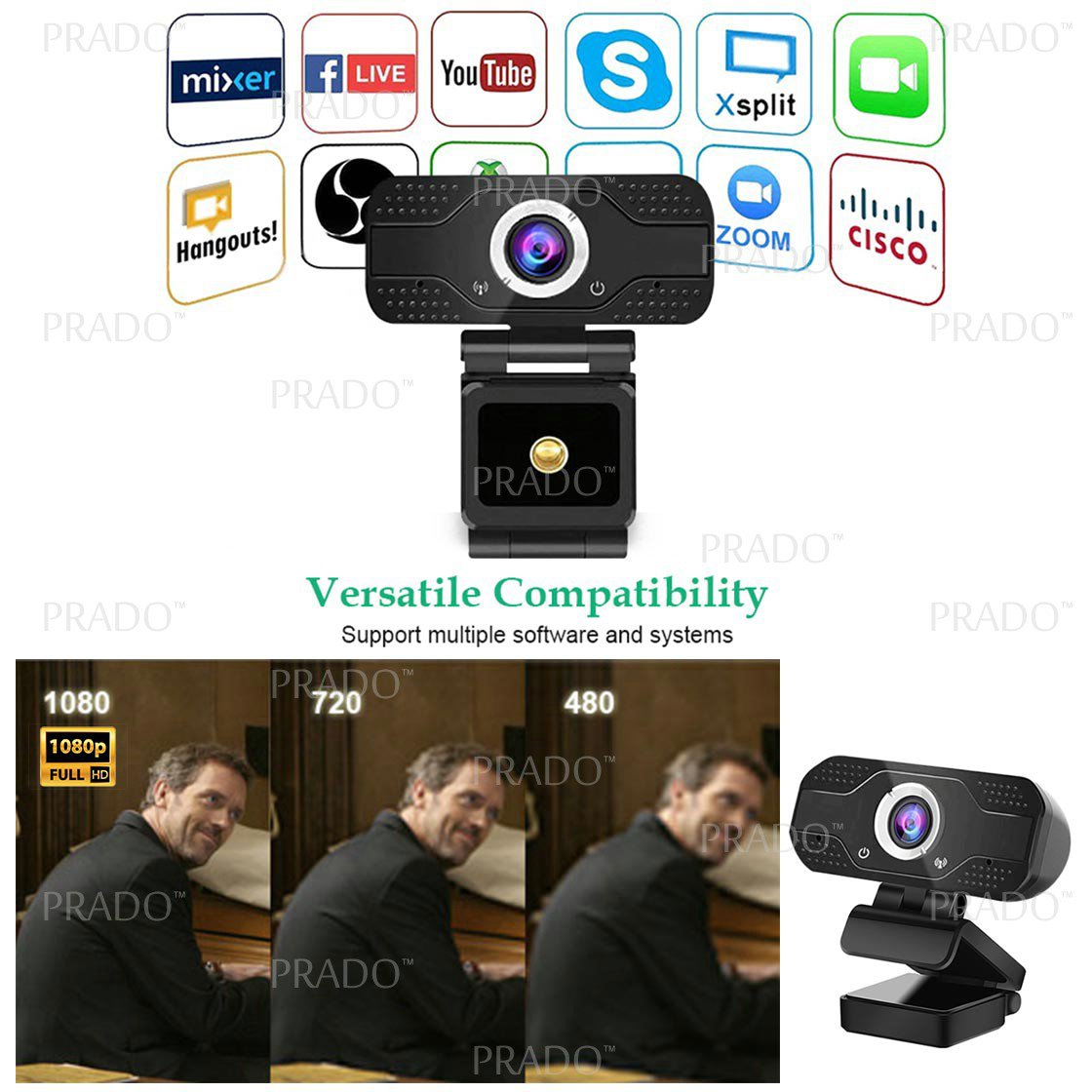 Webcam Hd 1920x1080p 30fps Usb 2.0 Phích Cắm Và Mic Komputer Kamera Cho Máy Tính | BigBuy360 - bigbuy360.vn