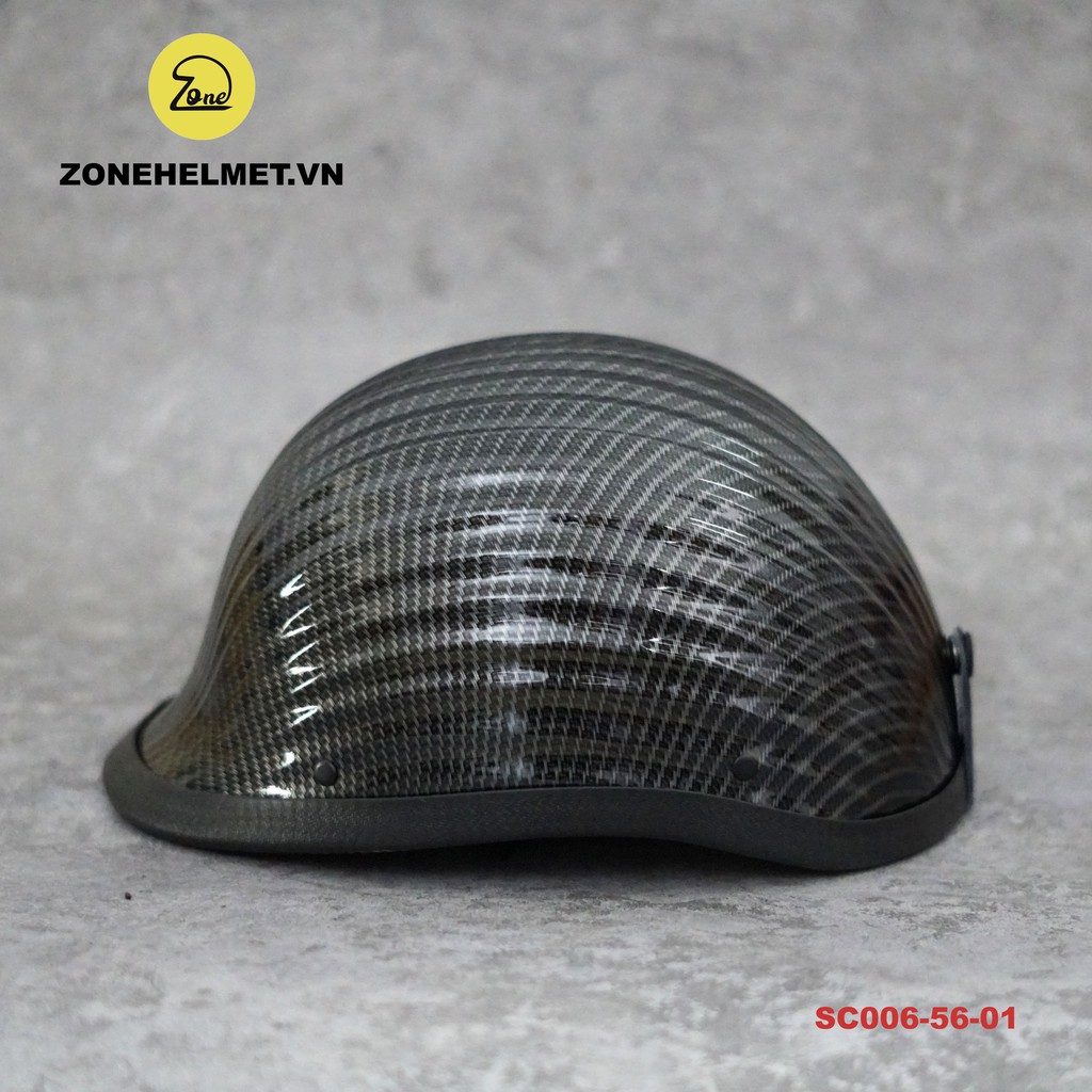 [NEW] Mũ bảo hiểm vỏ sò sơn nhúng Carbon chất lượng cao cấp - sản xuất Zone Helmet  SC006-56-01