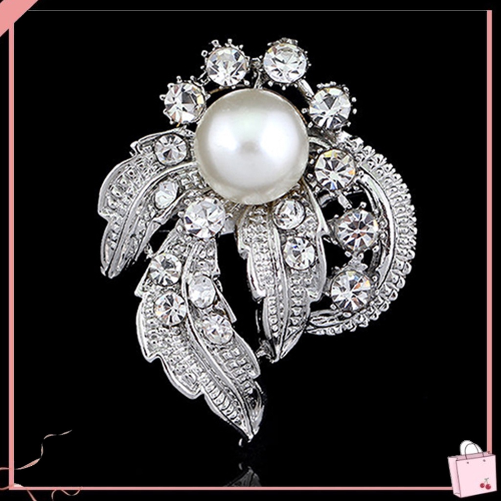 Ghim Cài Áo Hình Hoa Đính Đá Lấp Lánh Sang Trọng