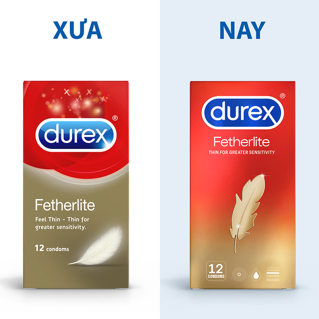 Bộ 4 hộp bao cao su Durex Performa và Durex Fetherlite (12 bao/hộp)