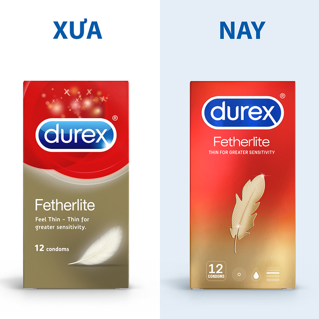 Bộ 4 hộp bao cao su Durex Performa 12 bao và Durex Fetherlite 12 bao