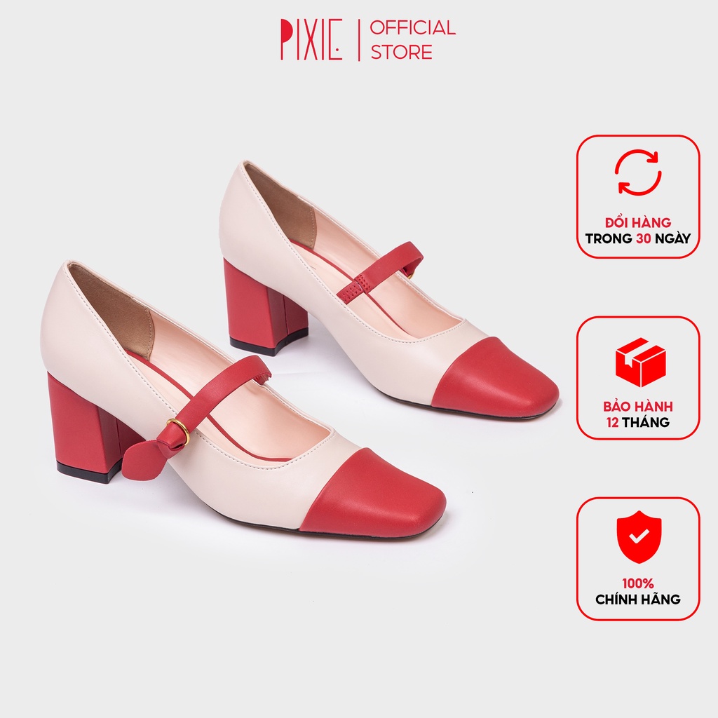 Giày Cao Gót 5cm Phối Màu X964 Pixie