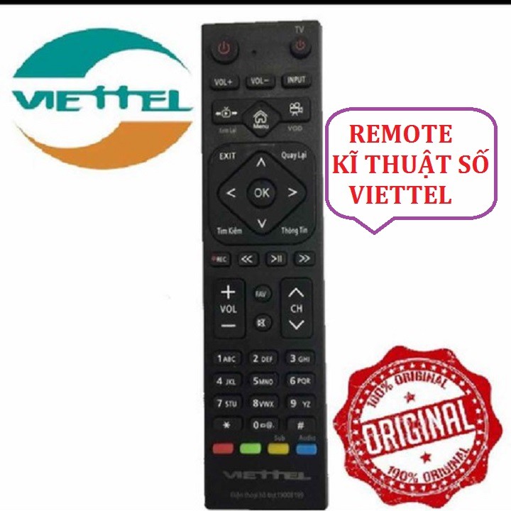 Điều khiển đầu thu truyền hình Viettel - Bh đổi mới