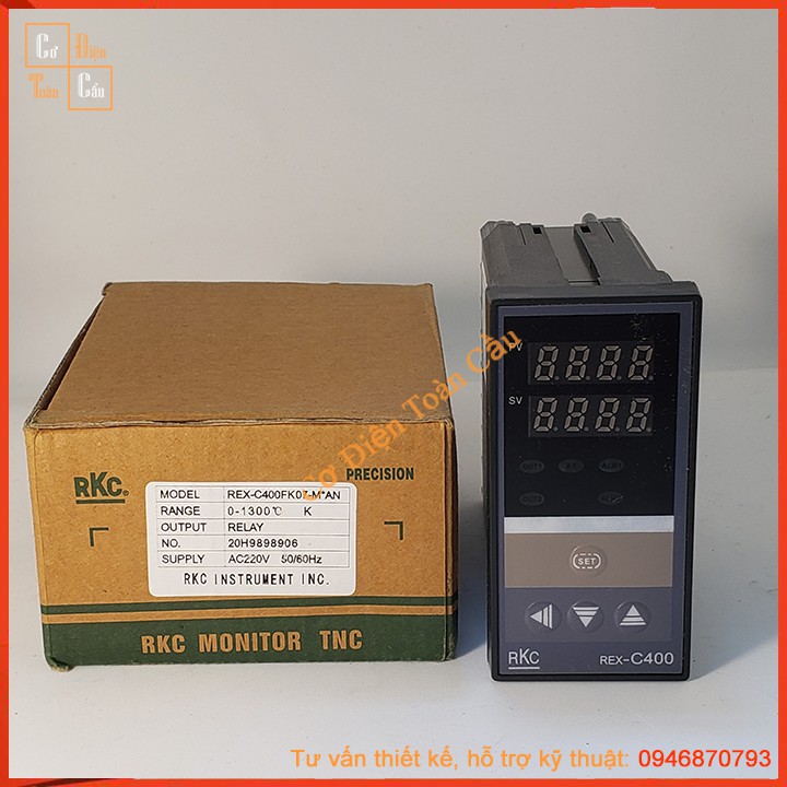 Bộ điều khiển nhiệt độ ( đồng hồ nhiệt độ ) RKC REX-C400 Relay, RKC REX-C400 SSR mặt 48x96 45x92