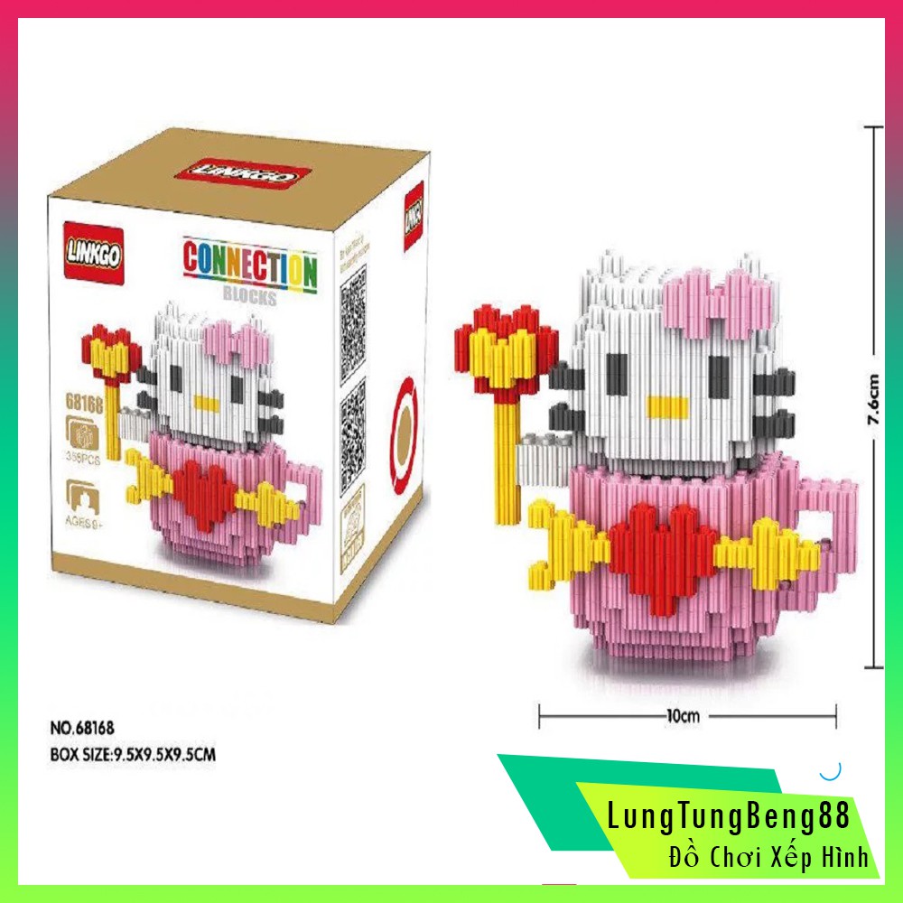 Xếp Hình lego lắp ráp,HelloKity Đáng Yêu