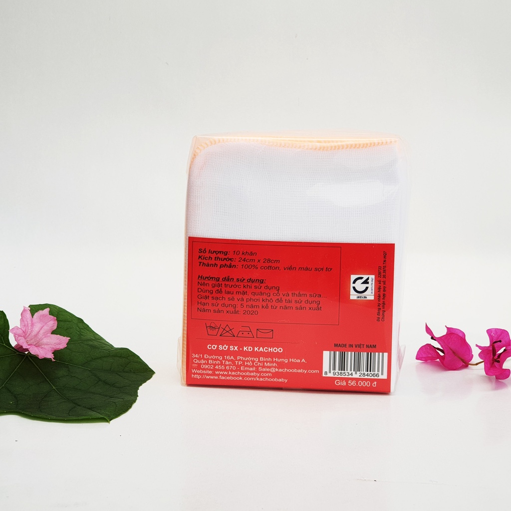 Bịch 10 khăn sữa SIÊU MỀM cho bé, khăn xuất Nhật 100% cotton mềm mại 3 lớp/4 lớp