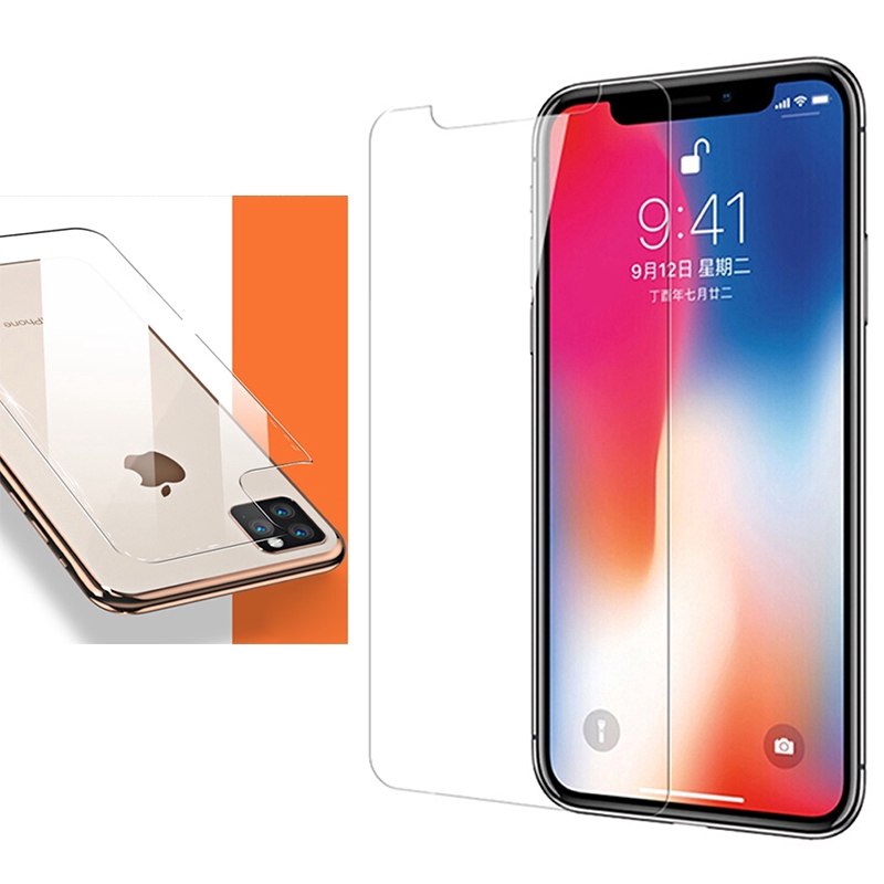 Kính cường lực bảo vệ phía trước và phía sau của điện thoại iPhone 11Pro MAX X XR XS MAX 8 7 6 Plus 5s SE  SE(2020)