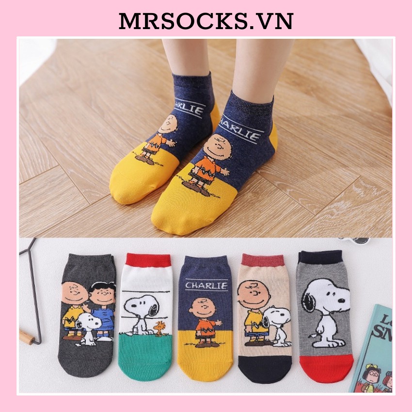 Vớ Tất Cổ Ngắn SNOOPY dành cho cả nam và nữ, hàng loại 1 chuẩn xịn bao đổi trả MRSOCKS - VN045