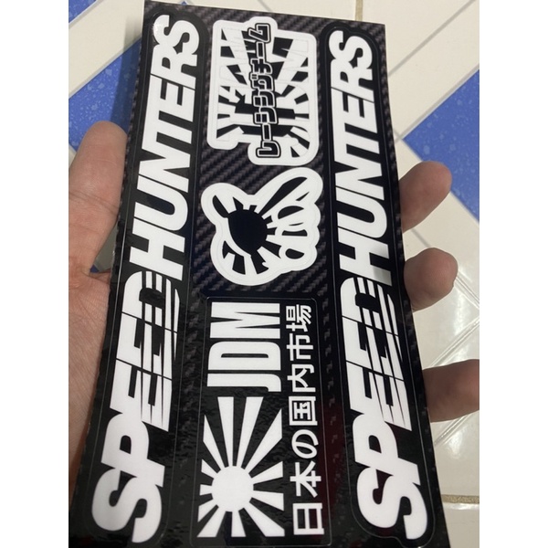 Sét tem 10x19 cm speedhunters chữ trắng