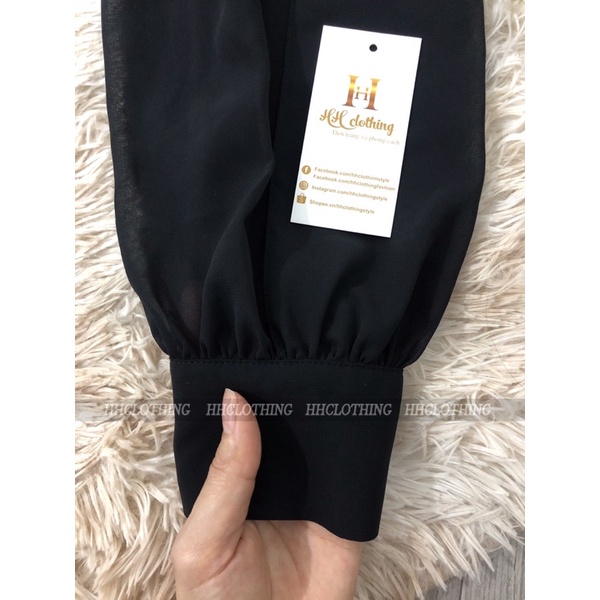 Áo đính đá, chân váy lụa thiết kế HH Clothing