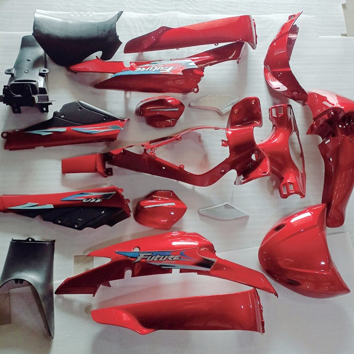 Bộ nhựa dàn áo xe Future 1 đời 2000-2003 màu ĐỎ ĐUN - Nhựa nguyên sinh ABS cao cấp-SPA-8610