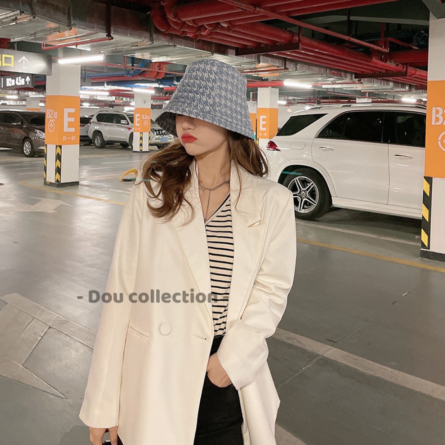 [Nowship2h] Mũ Nón Bucket Họa Tiết HOUNDSTOOTH Thời Trang Thu Đông - Mã NV027