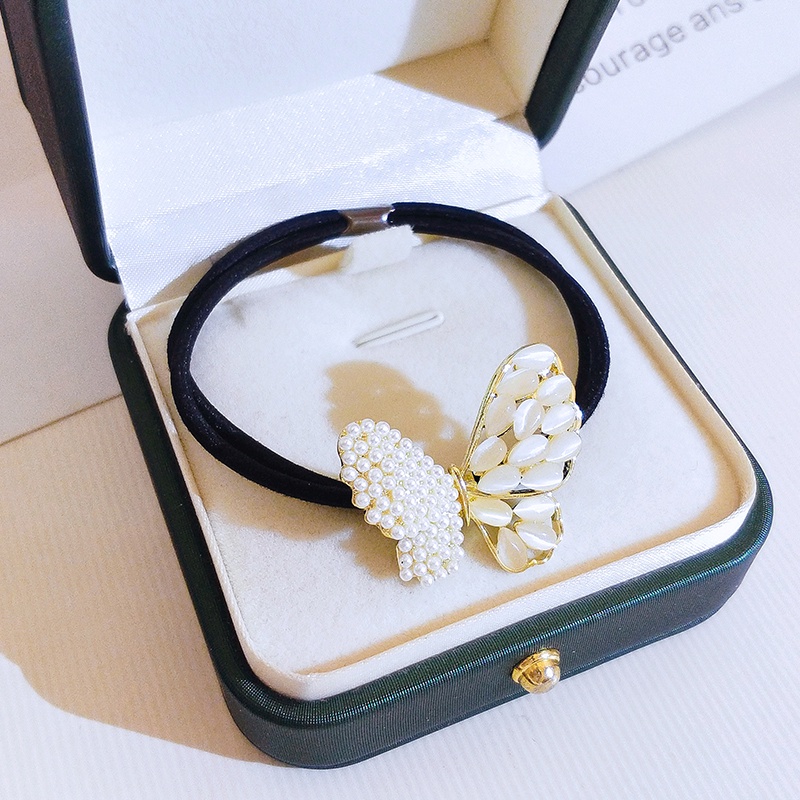 Dây Cột Tóc Cao Su Đính Nơ Ruy Băng Phong Cách Hàn Quốc Cho Nữ