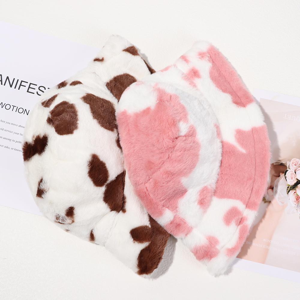 Nón Bucket Chất Liệu Lông Giả Mềm Mại Chống Nắng Ngoài Trời