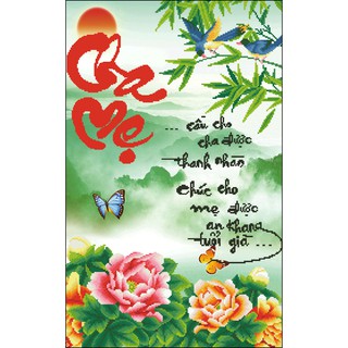 Tranh Thêu Chữ Thập Cha Mẹ 65