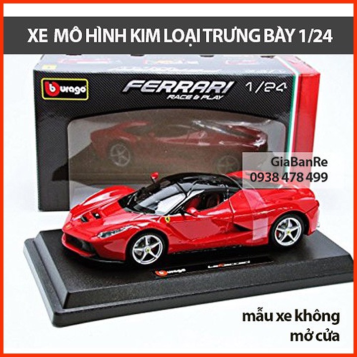 Xe Mô Hình Kim Loại La Ferrari Tỉ Lệ 1:24  - Đỏ - Bburago - 8181d