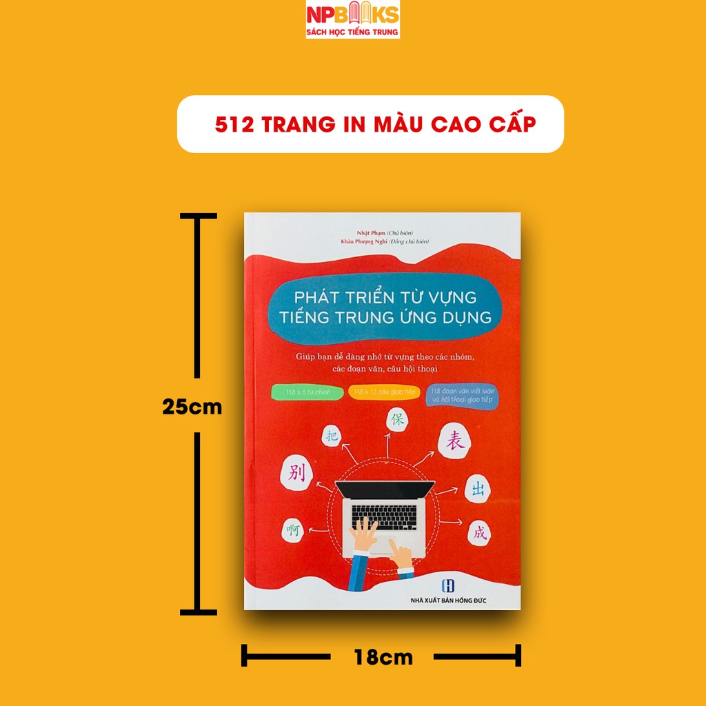 [Mã LT50 giảm 50k đơn 250k] Sách Phát triển từ vựng tiếng Trung ứng dụng - Phiên bản mới có video