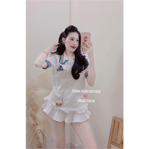 ÁO LEN CỔ ĐỨC VIỀN XANH LOẠI ĐẸP MS15277