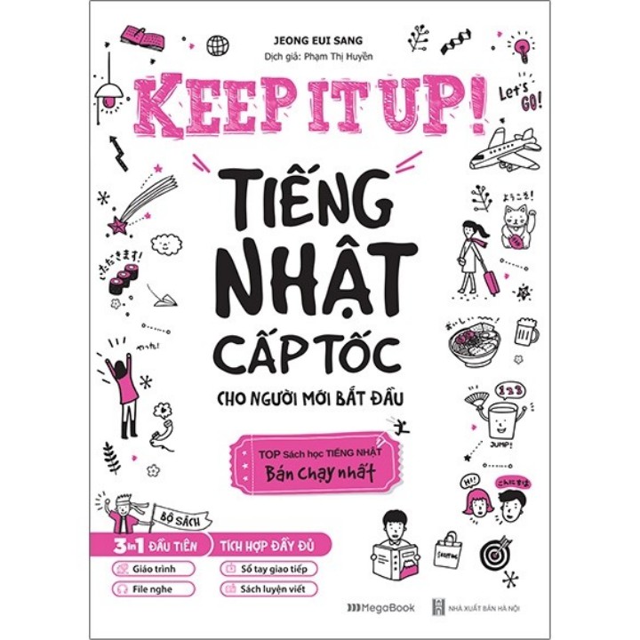 Sách - Combo Keep It Up - Tiếng Nhật Cấp Tốc Cho Người Mới Bắt Đầu + Tập Viết Tiếng Nhật Theo Bảng Chữ Cái Hiragana