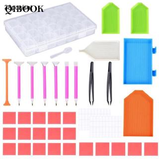 qibook Diamond Painting Tools 38 Pieces Set For DIY Craft With Storage Box 5D diamond painting Pen Durable