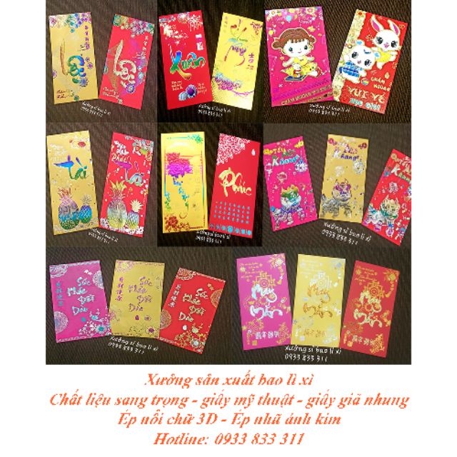 Sỉ bao lì xì lớn (20 xấp)