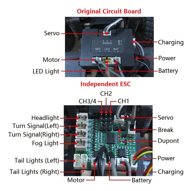 Bộ Điều Khiển Từ Xa ESC Riêng Biệt Và Nâng Cấp Cho Xe Hơi Điều Khiển Từ Xa Xiaomi Jimny Suzuki 1 / 16