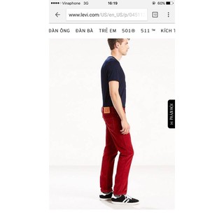 Quần Levi's nam dòng 511.