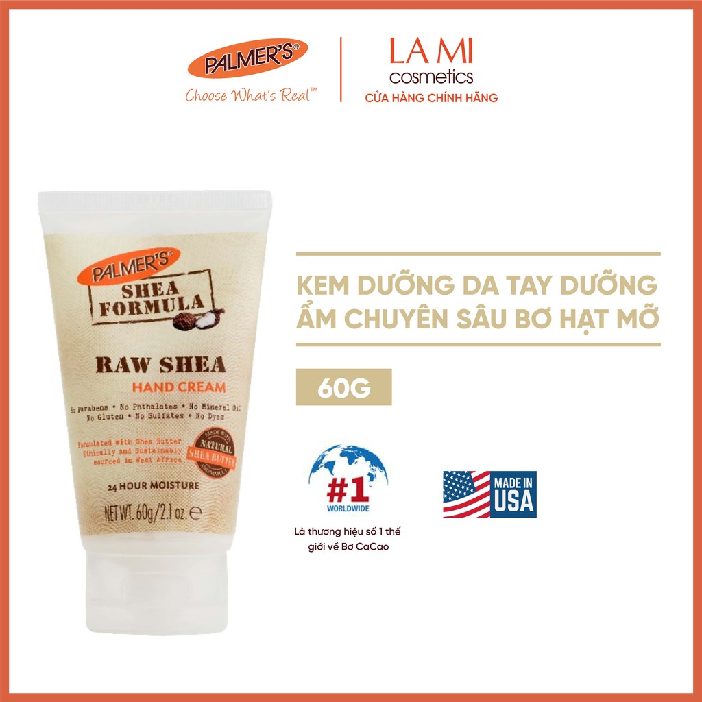 Kem Dưỡng Da Tay Giữ Ẩm Bơ Hạt Mỡ Palmer's 60g