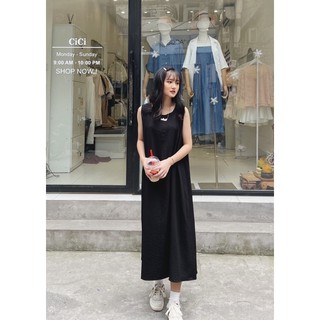 Váy trơn vintage dáng dài CICISTUDIO